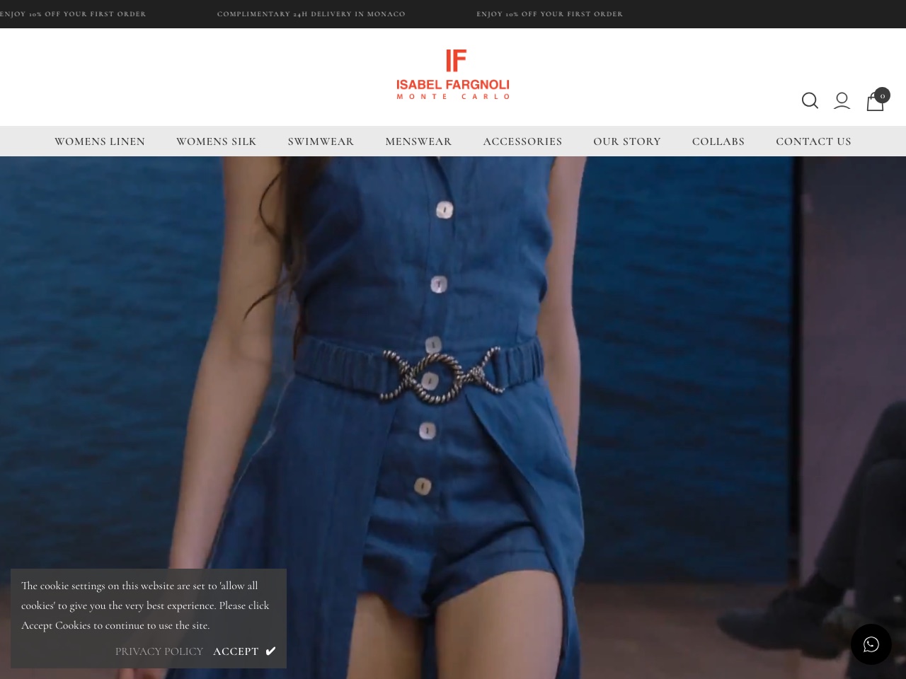 Site e-commerce Isabel Fargnoli, mode Monte-Carlo